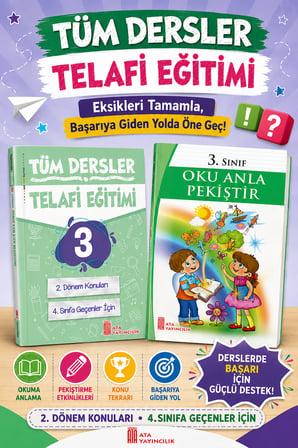 3. Sınıftan 4.Sınıfa Geçenler İçin Tüm Dersler Telafi Eğitimi + Oku Anla Pekiştir