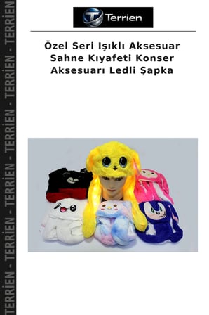 Özel Seri Işıklı Aksesuar Sahne Kıyafeti Konser Aksesuarı Ledli Şapka