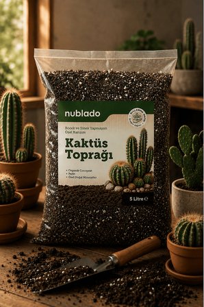  1 Adet 5 Litre Kaktüs Toprağı + 1 Adet 5 Litre Bitki Toprağı Toprak İkili Bitki Bakım Seti