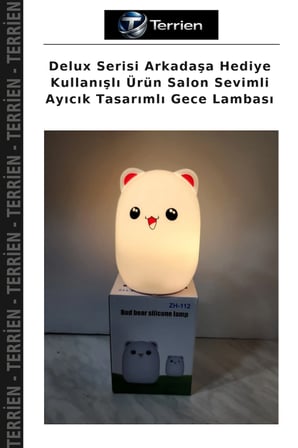 Delux Serisi Arkadaşa Hediye Kullanışlı Ürün Salon Sevimli Ayıcık Tasarımlı Gece Lambası