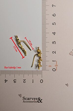 Kelebek Kıkırdak Küpesi Gold