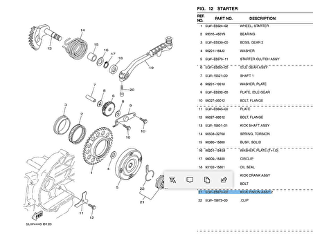 -Yamaha Nouva Pinyon Dişli