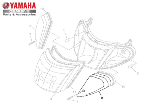 -Yamaha Nouvo Ön Sinyal Camı Sol
