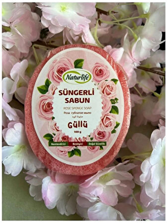 NATURLİFE SÜNGERLİ SABUN GÜLLÜ 100GR 