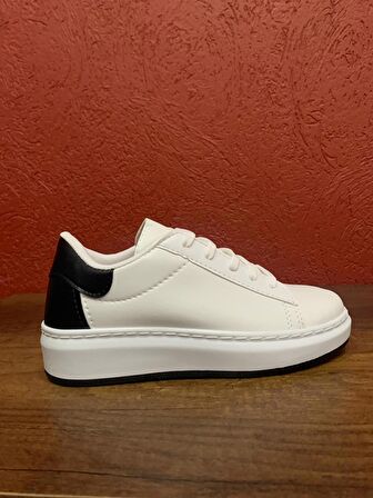 Modatalika Kadın Bağcıklı Termo Taban Sneaker Deri Spor Ayakkabı