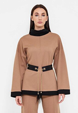 MODATALİKA Kadın Uzun Kollu Geniş Paça Comfort İkili Alt Üst Takım