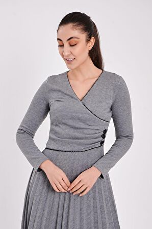 MODATALİKA Kadın Pileli Günlük Şık Elbise