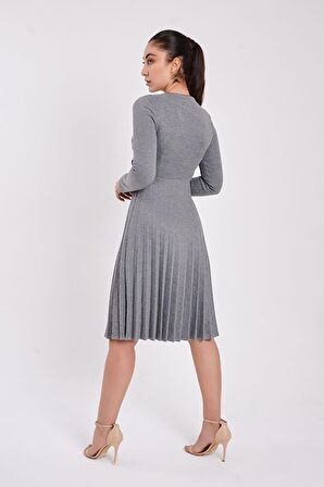 MODATALİKA Kadın Pileli Günlük Şık Elbise