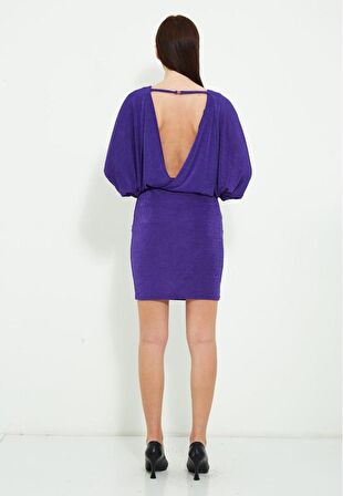 Modatalika Kadın Sırt Detaylı Midi Boy Abiye Elbise