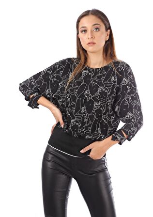 Modatalika Kadın Baskılı Bluz