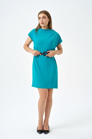 Modatalika Kemer Aksesuar Detaylı Mini Tasarım Elbise