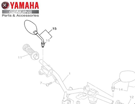 -Yamaha Nouvo Ayna Sağ