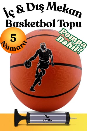 5 Numara Resmi Basketbol Topu Dış Mekan Outdoor Antrenman Topu (427 gr) Ekstra Dayanıklı Köpük Kauçuk Basket Topu Basketball