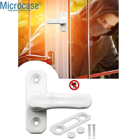 Microcase Her Türlü PVC Pencere Kapıya Uyumlu Emniyet Kilidi - BEYAZ AL4906 1 ADET