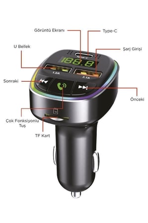 Seyahat Aksesuarı Ses Sistemi Cihaz Dolumu Transmitter Usb Tf Kart Mikrofon G17 Siyah 18W