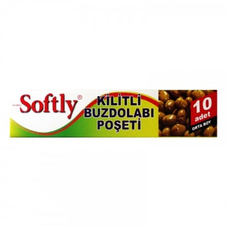 Düzenleyici Saklama Gereci Mutfak Eşyası Kilitli Buzdolabı Poşeti - 10'lu Paket - Orta Boy