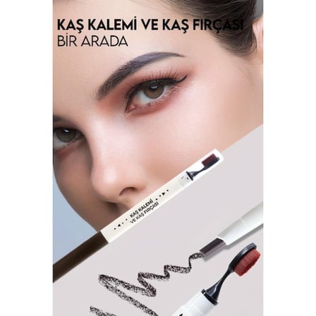 Özel Seri Güzellik Ürünü Stil Önerisi Kadın Bakım 3'lü Kaşık Fırçalı Kaş Kalemi Seti