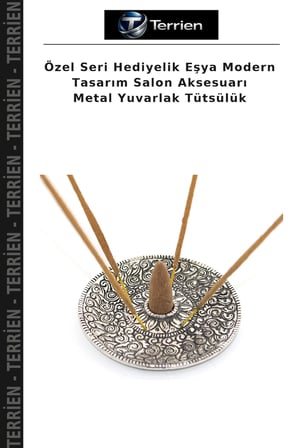 Özel Seri Hediyelik Eşya Modern Tasarım Salon Aksesuarı Metal Yuvarlak Tütsülük
