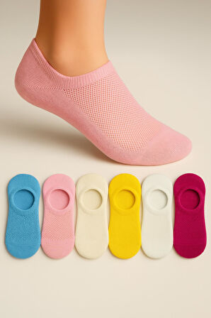 6 Çift Burun Dikişsiz Çocuk Sneakers Görünmez Çorap