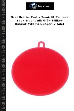 Özel Üretim Pratik Temizlik Tencere Tava Ergonomik Ürün Silikon Bulaşık Yıkama Süngeri 2 Adet
