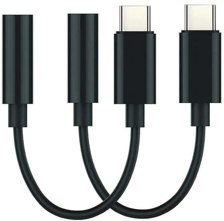 Ses Aparatı Bağlantı Seti Giriş Adaptörü Kulaklık Dönüştürücü Usb-C 3.5MM TR10 Siyah