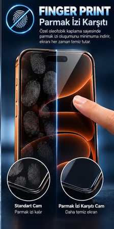 iPhone 17/18 Pro Max Privacy Temperli Cam Ekran Koruyucu 9H Magic Box Kolay Uygulama