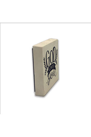 Tanrı seni seviyor Baskılı Taş Magnet 5X5