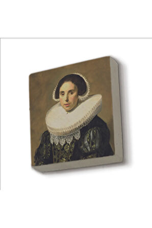Bir Kadın Portresi (Frans Hals, 1630) Baskılı Taş Magnet 5X5