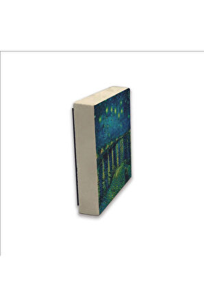 Ren Nehrinde Yıldızlı Bir Gece (Vincent Van Gogh, 1888) Baskılı Taş Magnet 5X5