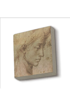 Baş Etüdü (Leonardo Da Vinci) Baskılı Taş Magnet 5X5