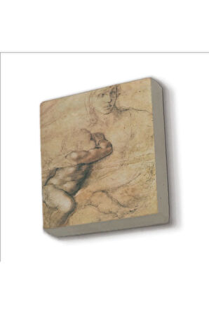 Eskiz çizim (Leonardo Da Vinci) Baskılı Taş Magnet 5X5