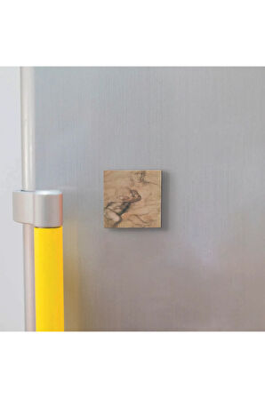 Eskiz çizim (Leonardo Da Vinci) Baskılı Taş Magnet 5X5