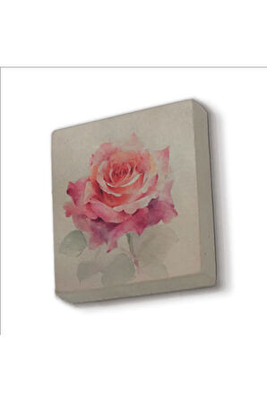 Gül Baskılı Taş Magnet 5X5