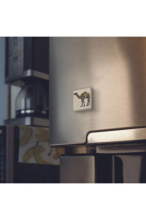 Deve Baskılı Taş Magnet 5X5