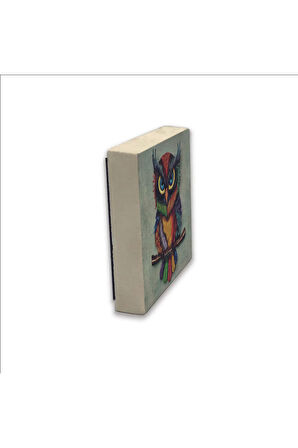 Baykuş Baskılı Taş Magnet 5X5