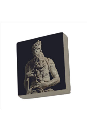 Musa'nın Hükmü Heykeli (Heykeltıraş: Michelangelo) Baskılı Taş Magnet 5X5