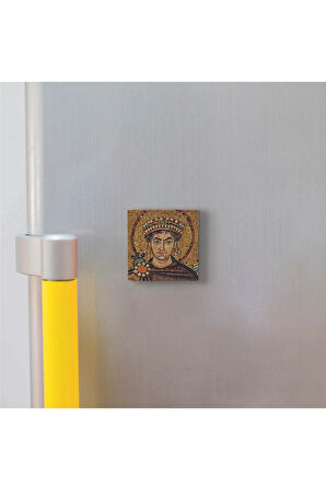 I. Justinianus (Büyük Jüstinyen) Baskılı Taş Magnet 5X5