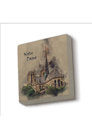 Notre Dame Baskılı Taş Magnet 5X5