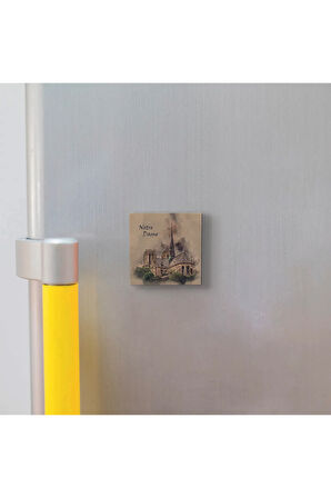 Notre Dame Baskılı Taş Magnet 5X5
