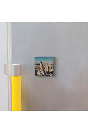 Kapadokya Baskılı Taş Magnet 5X5