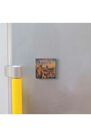 Kapadokya Baskılı Taş Magnet 5X5