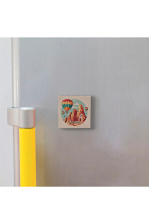 Kapadokya Baskılı Taş Magnet 5X5