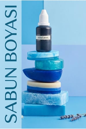Blue Soap Esanslı Mavi Renkli Şeffaf Sabun Bazı 500 g El Yapımı Sabun Hammaddesi