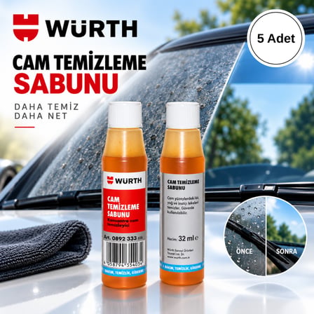 WÜRTH KONSANTRE CAM TEMİZLEYİCİ 32ML (5 ADET)
