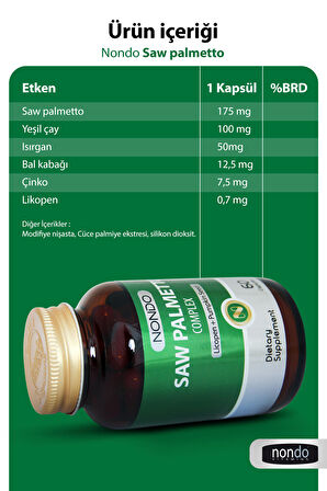 Nondo Saw Palmetto Complex 60 Kapsül