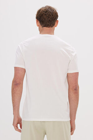 Altınyıldız Classics Beyaz Erkek T-Shirt 4A4824200038