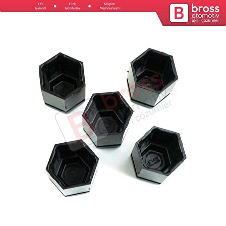 Opel Astra G H Corsa C D E Meriva A B Vectra C Zafira A 1008209 İçin 5 Adet Siyah Bijon Kapağı 26 mm