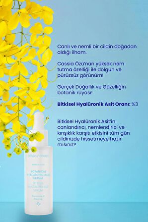 Bade Natural Bitkisel Hyalüronik Asit Yüz Serumu Nemlendirici ve Canlandırıcı 30 ml