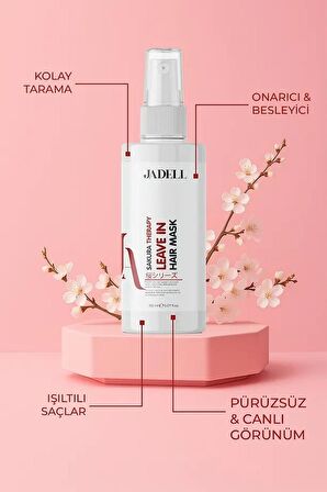 Jadell Sakura Therapy Leave In Hair Mask Besleyici Onarıcı Kolay Tarama Keratin Botoks Etkili Yoğun Saç Bakım Maskesi 150ML