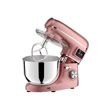 Yasomi Sm 1504bml Rose Gold Led Ekranlı Kıyma Çekme Aparatlı Blender Stand Mikser Mutfak Şefi 1500w